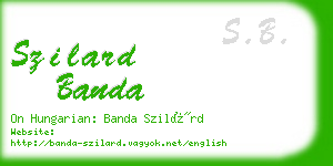 szilard banda business card